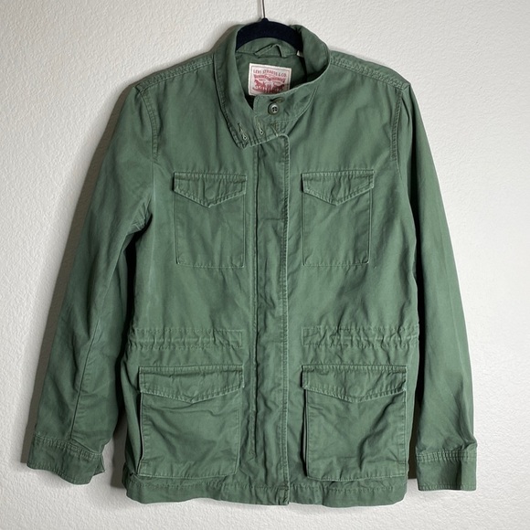 Levi’s army utility cargo jacket medium womens EUC - Picture 1 of 4